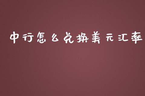 中行怎么兑换美元汇率_https://cj.lansai.wang_财经问答_第1张