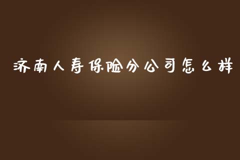 济南人寿保险分公司怎么样_https://cj.lansai.wang_保险问答_第1张