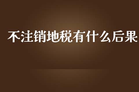 不注销地税有什么后果_https://cj.lansai.wang_会计问答_第1张