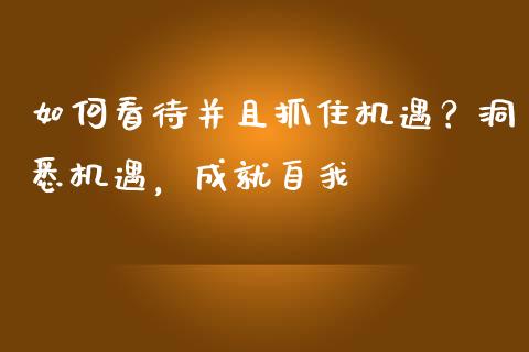 如何看待并且抓住机遇？洞悉机遇，成就自我_https://cj.lansai.wang_股市问答_第1张