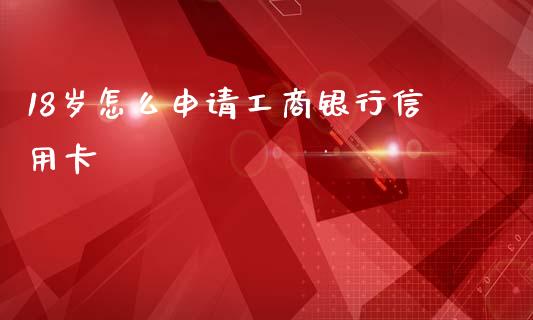 18岁怎么申请工商银行信用卡_https://cj.lansai.wang_金融问答_第1张