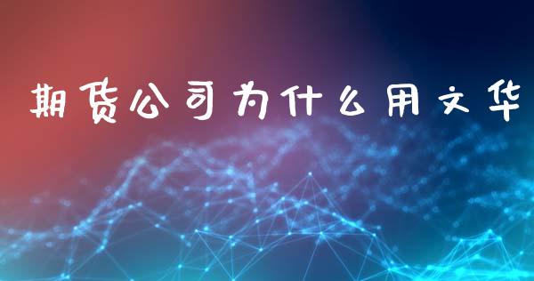 期货公司为什么用文华_https://cj.lansai.wang_财经问答_第1张