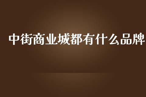 中街商业城都有什么品牌_https://cj.lansai.wang_期货问答_第1张