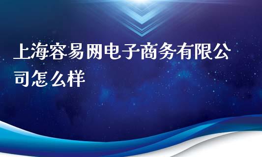 上海容易网电子商务有限公司怎么样_https://cj.lansai.wang_股市问答_第1张