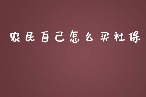 农民自己怎么买社保_https://cj.lansai.wang_保险问答_第1张