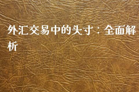 外汇交易中的头寸：全面解析_https://cj.lansai.wang_会计问答_第1张