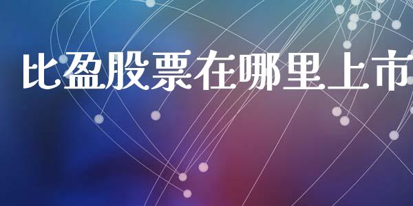 比盈股票在哪里上市_https://cj.lansai.wang_财经百问_第1张