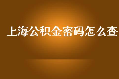 上海公积金密码怎么查_https://cj.lansai.wang_保险问答_第1张