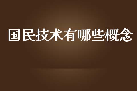 国民技术有哪些概念_https://cj.lansai.wang_财经百问_第1张