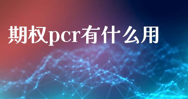 期权pcr有什么用_https://cj.lansai.wang_财经问答_第1张