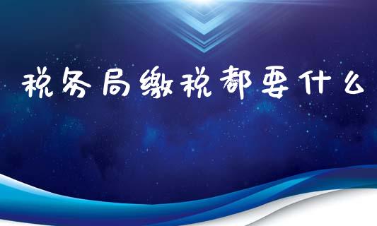 税务局缴税都要什么_https://cj.lansai.wang_会计问答_第1张