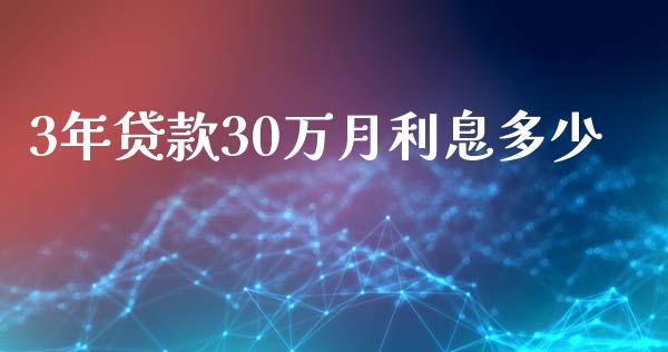 3年贷款30万月利息多少_https://cj.lansai.wang_理财问答_第1张