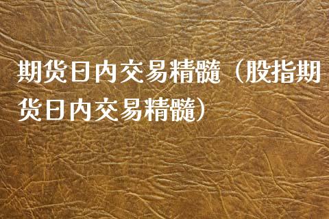 期货日内交易精髓（股指期货日内交易精髓）_https://cj.lansai.wang_理财问答_第1张