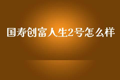 国寿创富人生2号怎么样_https://cj.lansai.wang_会计问答_第1张