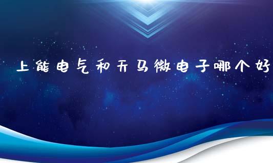 上能电气和天马微电子哪个好_https://cj.lansai.wang_会计问答_第1张