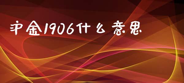 沪金1906什么意思_https://cj.lansai.wang_会计问答_第1张