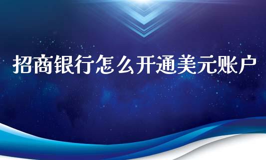 招商银行怎么开通美元账户_https://cj.lansai.wang_金融问答_第1张