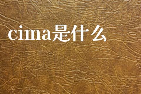 cima是什么_https://cj.lansai.wang_会计问答_第1张