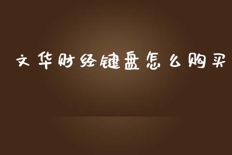 文华财经键盘怎么购买_https://cj.lansai.wang_期货问答_第1张