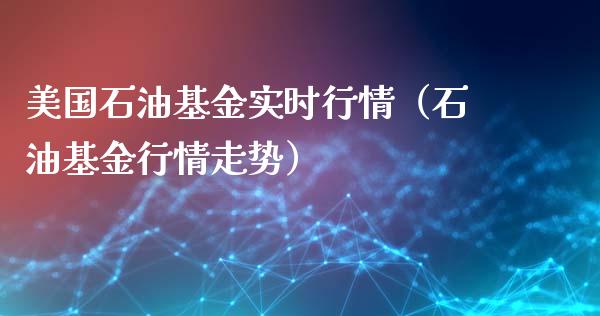 美国石油基金实时行情（石油基金行情走势）_https://cj.lansai.wang_期货问答_第1张