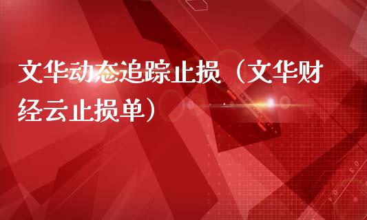 文华动态追踪止损（文华财经云止损单）_https://cj.lansai.wang_理财问答_第1张