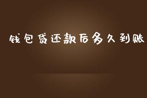 钱包贷还款后多久到账_https://cj.lansai.wang_理财问答_第1张