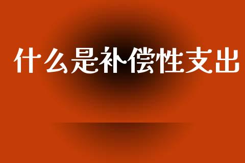 什么是补偿性支出_https://cj.lansai.wang_会计问答_第1张