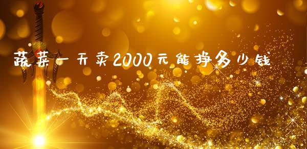 蔬菜一天卖2000元能挣多少钱_https://cj.lansai.wang_财经百问_第1张