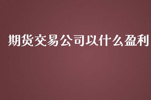 期货交易公司以什么盈利_https://cj.lansai.wang_期货问答_第1张