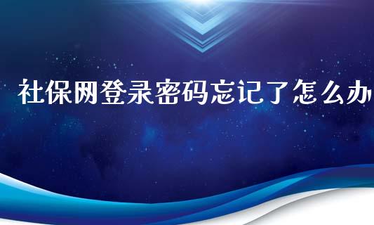 社保网登录密码忘记了怎么办_https://cj.lansai.wang_保险问答_第1张