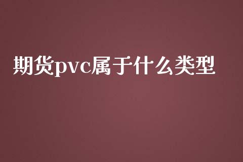 期货pvc属于什么类型_https://cj.lansai.wang_会计问答_第1张