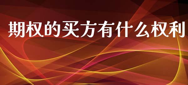 期权的买方有什么权利_https://cj.lansai.wang_财经百问_第1张