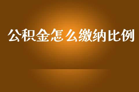 公积金怎么缴纳比例_https://cj.lansai.wang_保险问答_第1张