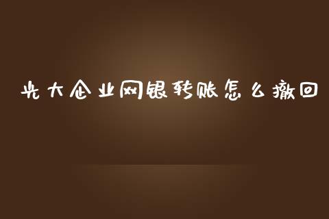 光大企业网银转账怎么撤回_https://cj.lansai.wang_金融问答_第1张