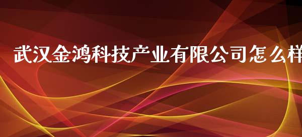 武汉金鸿科技产业有限公司怎么样_https://cj.lansai.wang_保险问答_第1张