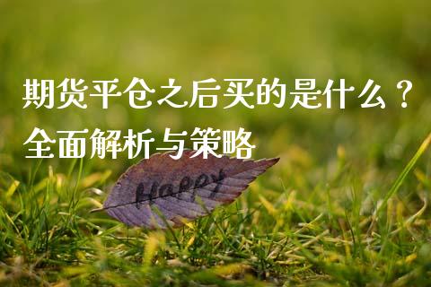 期货平仓之后买的是什么？全面解析与策略_https://cj.lansai.wang_理财问答_第1张