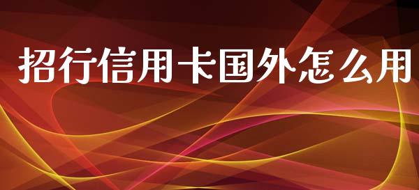 招行信用卡国外怎么用_https://cj.lansai.wang_金融问答_第1张