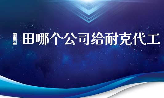 莆田哪个公司给耐克代工_https://cj.lansai.wang_财经问答_第1张