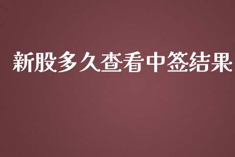 新股多久查看中签结果_https://cj.lansai.wang_股市问答_第1张