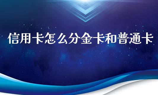 信用卡怎么分金卡和普通卡_https://cj.lansai.wang_金融问答_第1张