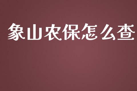 象山农保怎么查_https://cj.lansai.wang_保险问答_第1张